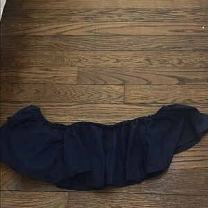 Navy Off-Shoulder Ruffle Top